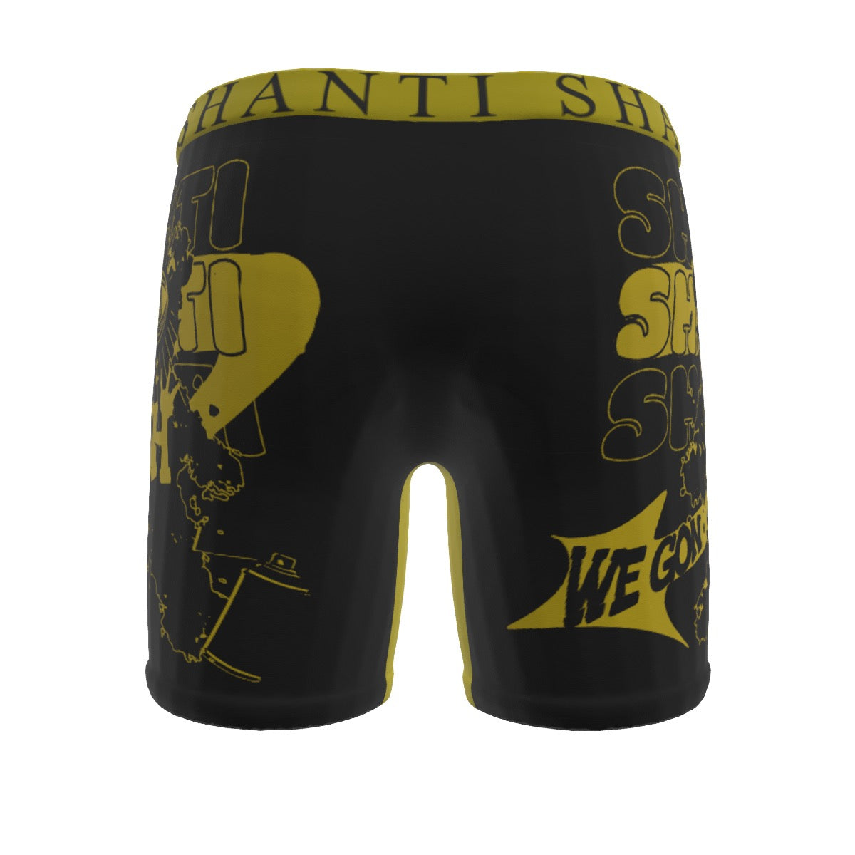 SHANTI BLK/YLLW GONE SHINING COMPRESSION UNDERWEAR