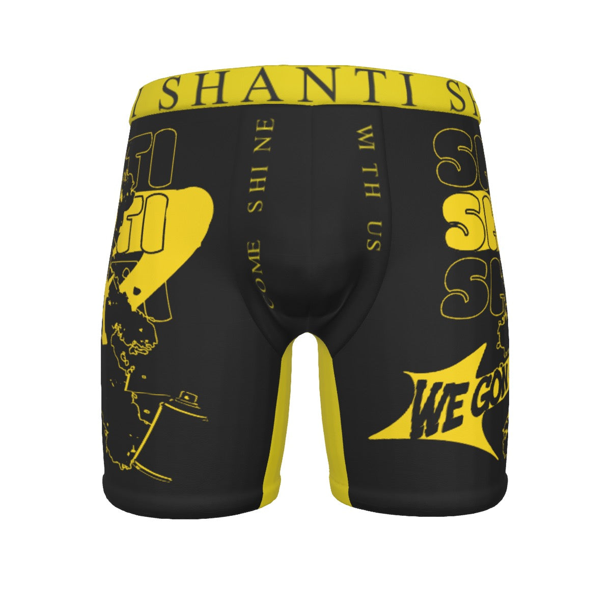 SHANTI BLK/YLLW GONE SHINING COMPRESSION UNDERWEAR